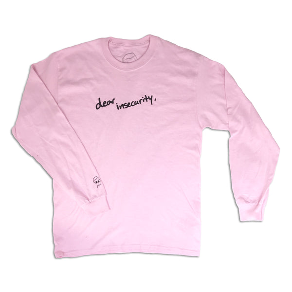 dear insecurity long sleeve (pink) front