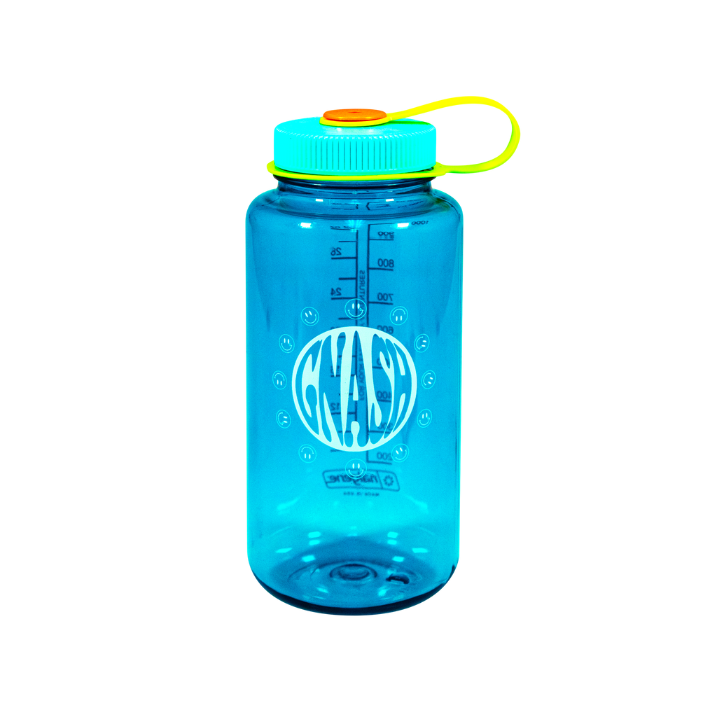 blue nalgene water bottle