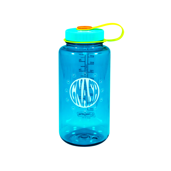 blue nalgene water bottle